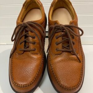 Dr. Comfort Stallion Men's Sz 9 Wide Brown Leather Lace Up Low Top Shoes EUC